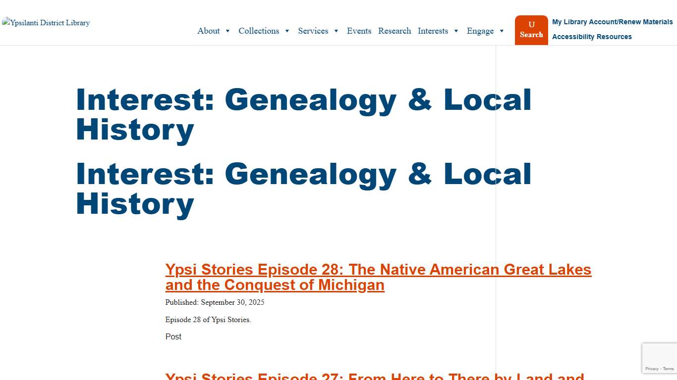 Genealogy & Local History Archives - Ypsilanti District Library